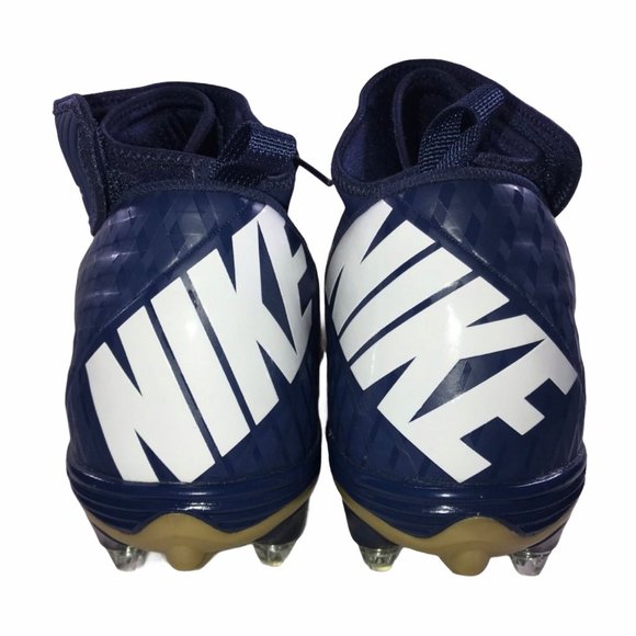 NWOT Nike Superbad Pro Lunarlon Gold Blue Football Player Cleats Men's 18 - Picture 7 of 9